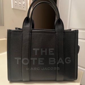 Marc Jacobs Small Black Leather Tote Bag